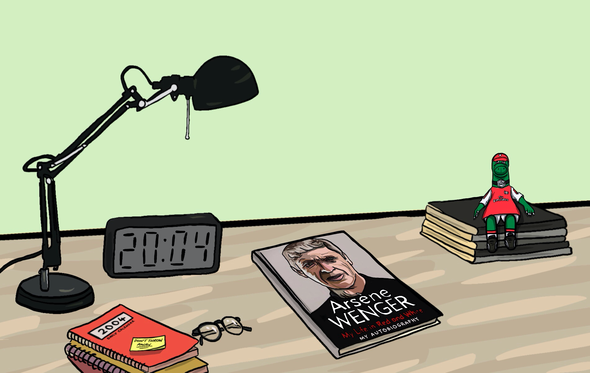 Arsene Wenger Book on a desk